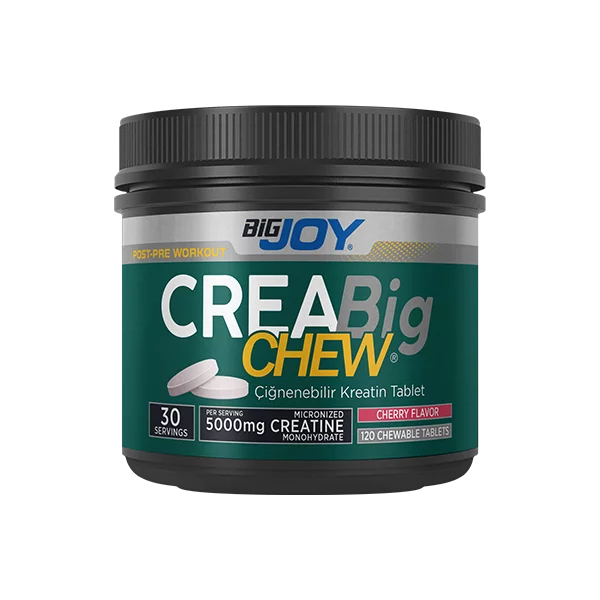 Bigjoy CreaBig Chew - 120 Tablet Vişne Aromalı Çiğnenebilir Kreatin Ürün ana görseli