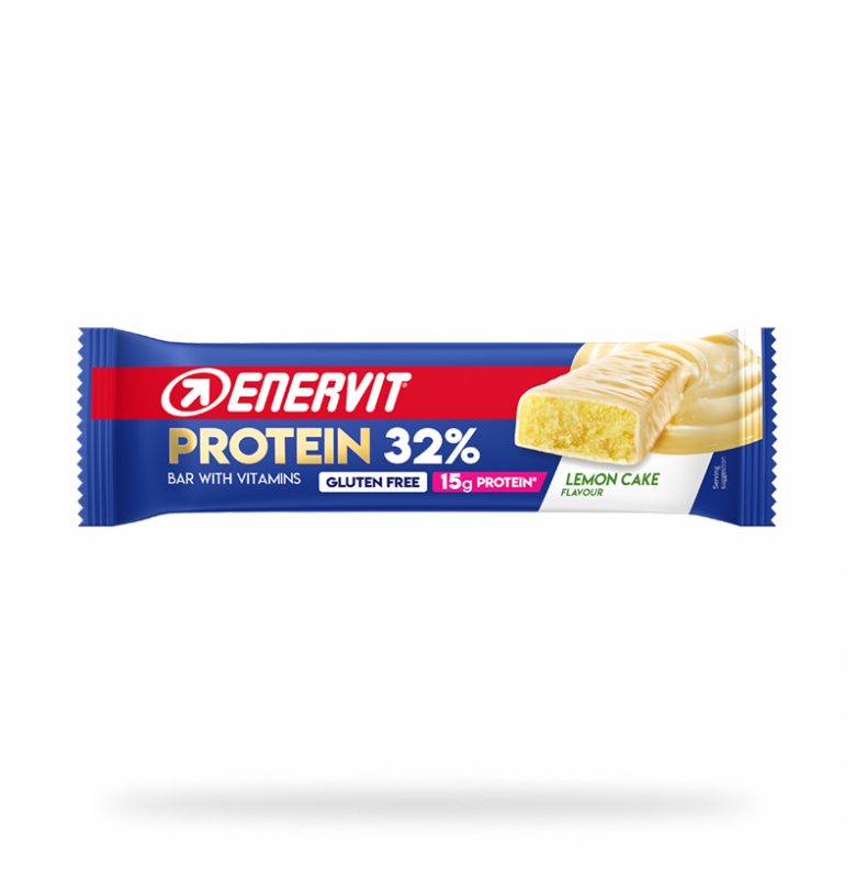 Enervit %32 Protein Az Şekerli Limonlu Kek Aromalı Protein Bar 48g (Tekli)