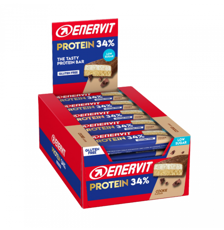 Enervit Düşük Şekerli %34 Protein Bar 55g Kurabiye Aromalı (25li Kutu) Ürün ana görseli