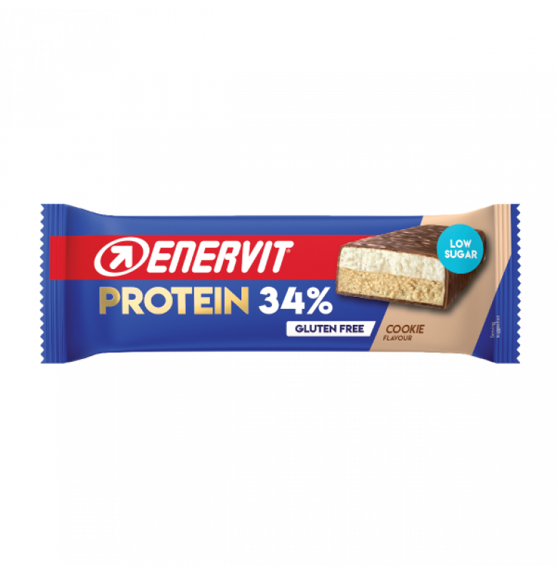 Enervit Düşük Şekerli %34 Protein Bar 55g Kurabiye Aromalı (25li Kutu)