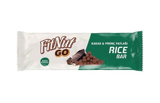 FitNut Go Rice Bar Kakao 20g - Pirinç Patlaklı Diyet Bar Ürün ana görseli