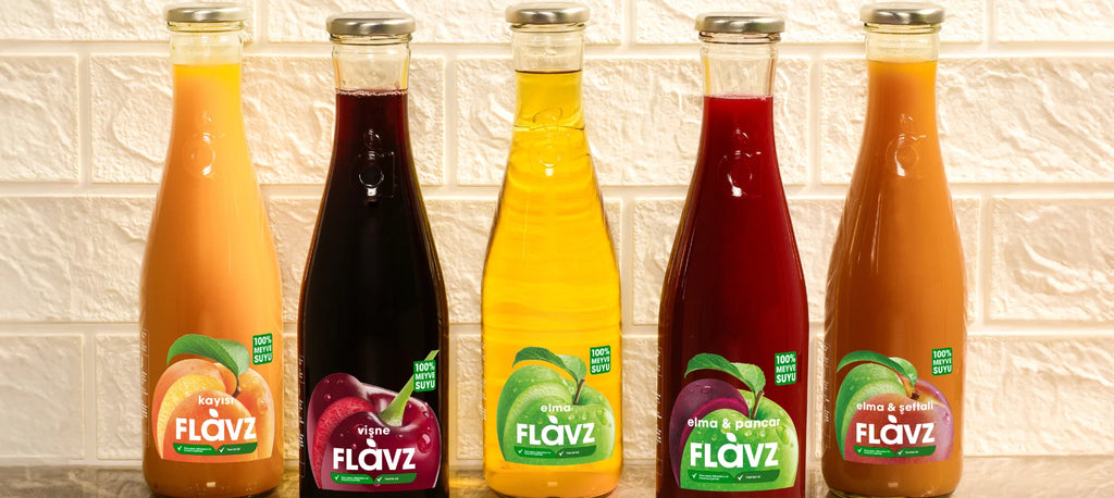 Flavz %100 Doğal Şeftali & Elma Meyve Suyu - 250ml Cam Şişe