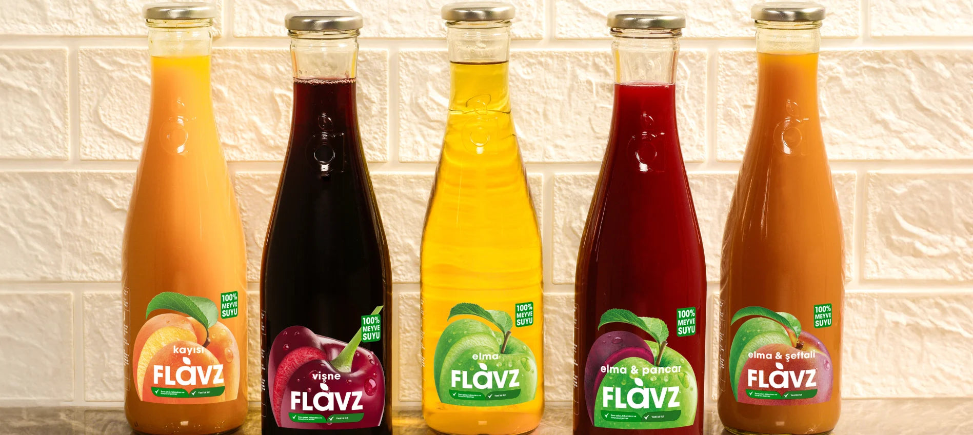 Flavz %100 Doğal Şeftali & Elma Meyve Suyu - 250ml Cam Şişe