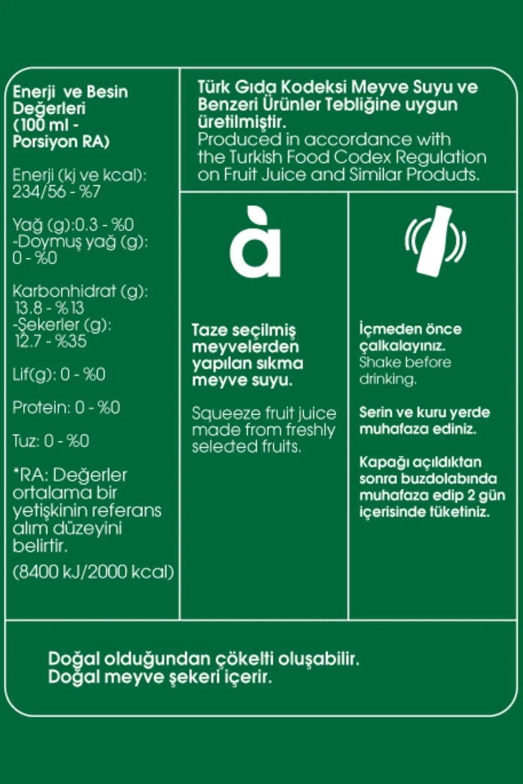 Flavz %100 Doğal Elma Sıkma Meyve Suyu - 640ml Cam Şişe