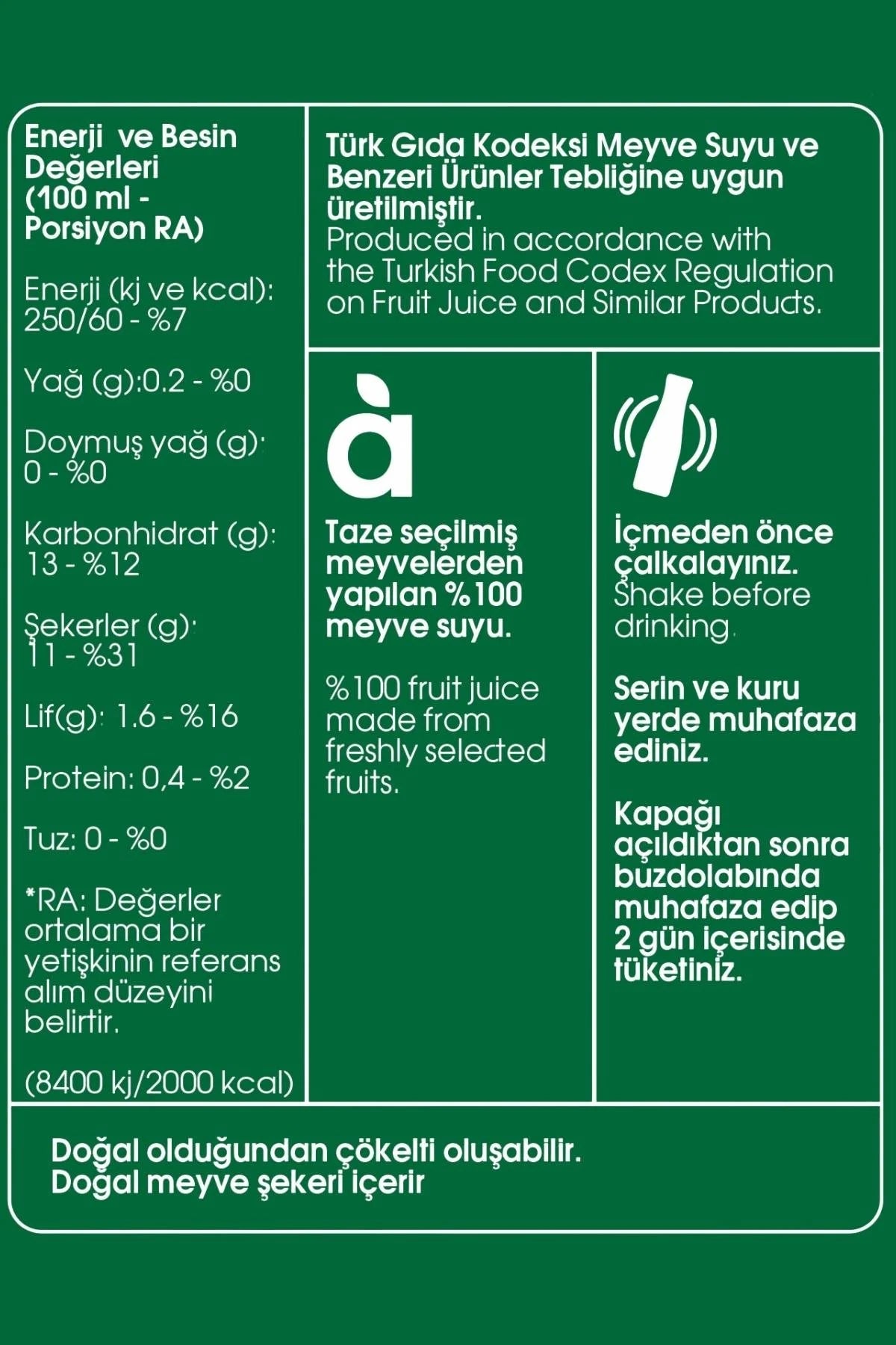 Flavz %100 Doğal Vişne Meyve Suyu - 250 ml Cam Şişe