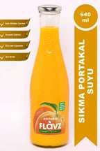 Flavz %100 Doğal Portakal Sıkma Meyve Suyu - 640ml Cam Şişe