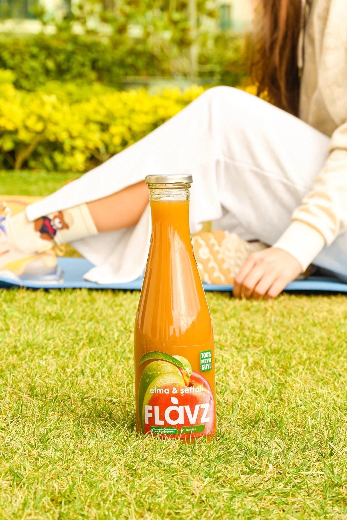 Flavz %100 Doğal Şeftali & Elma Meyve Suyu - 250ml Cam Şişe Ürün ikincil görseli