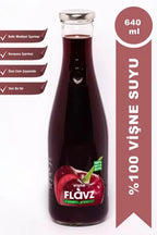 Flavz %100 Doğal Vişne Meyve Suyu - 640ml Cam Şişe