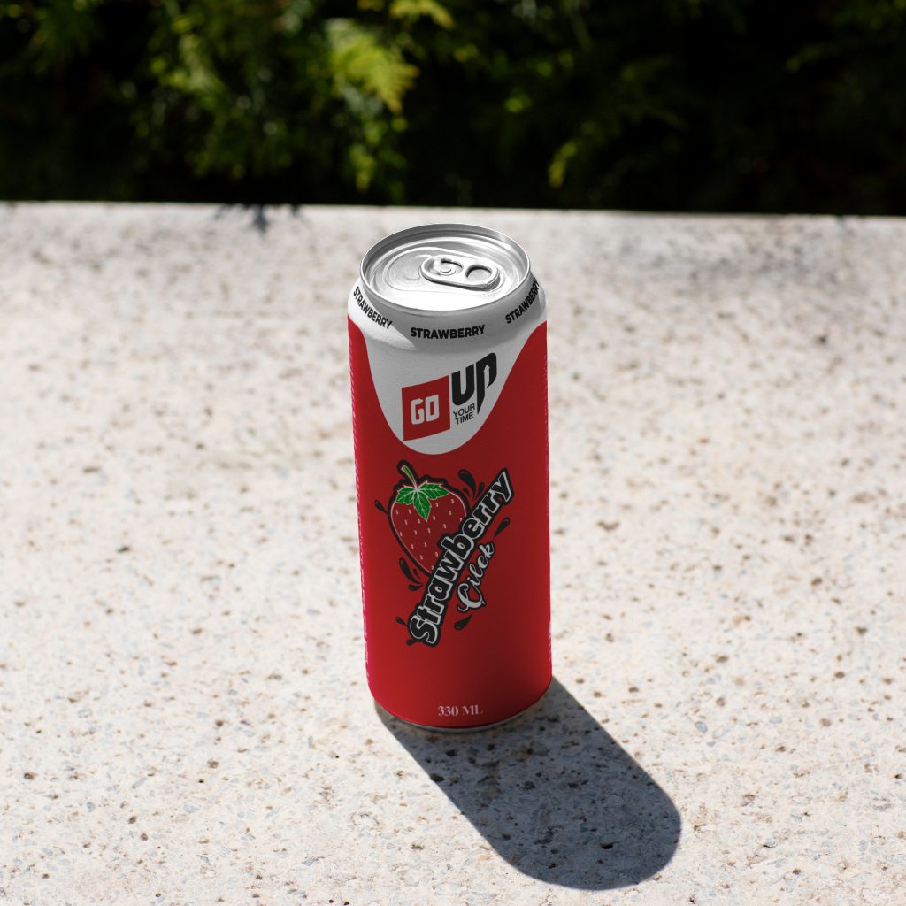 GO UP Erdbeer-Erfrischungsgetränk mit Kohlensäure – 330 ml Hauptbild