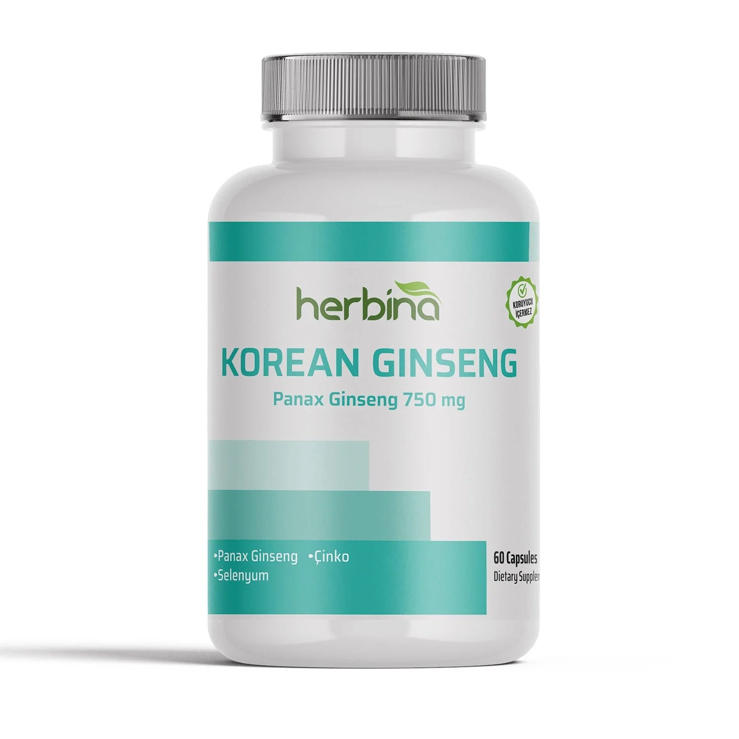 Herbina Kore Ginseng (Panax) 60 Kapsül 750 mg Ürün ana görseli