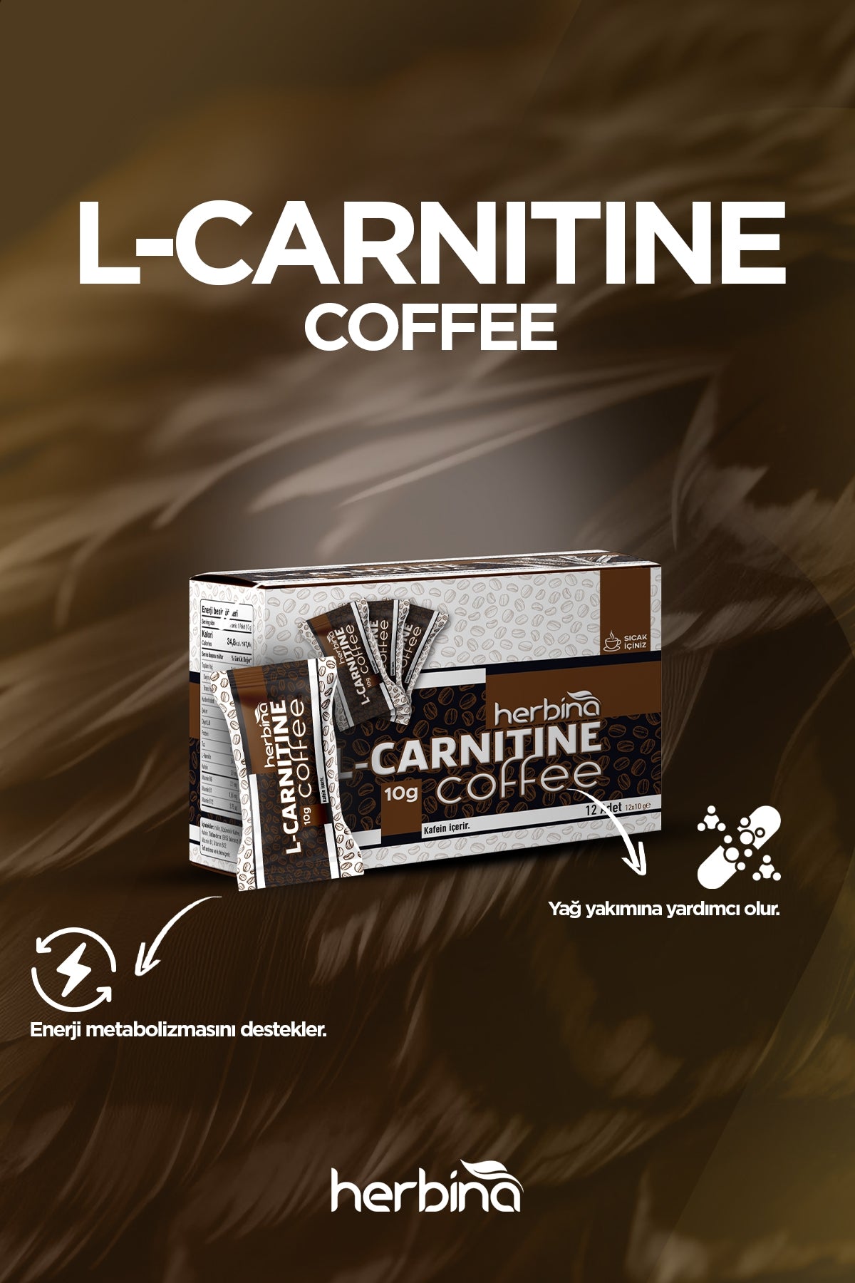 Herbina L-Carnitine Coffee 1 Paket x 10 gr. (Tekli)