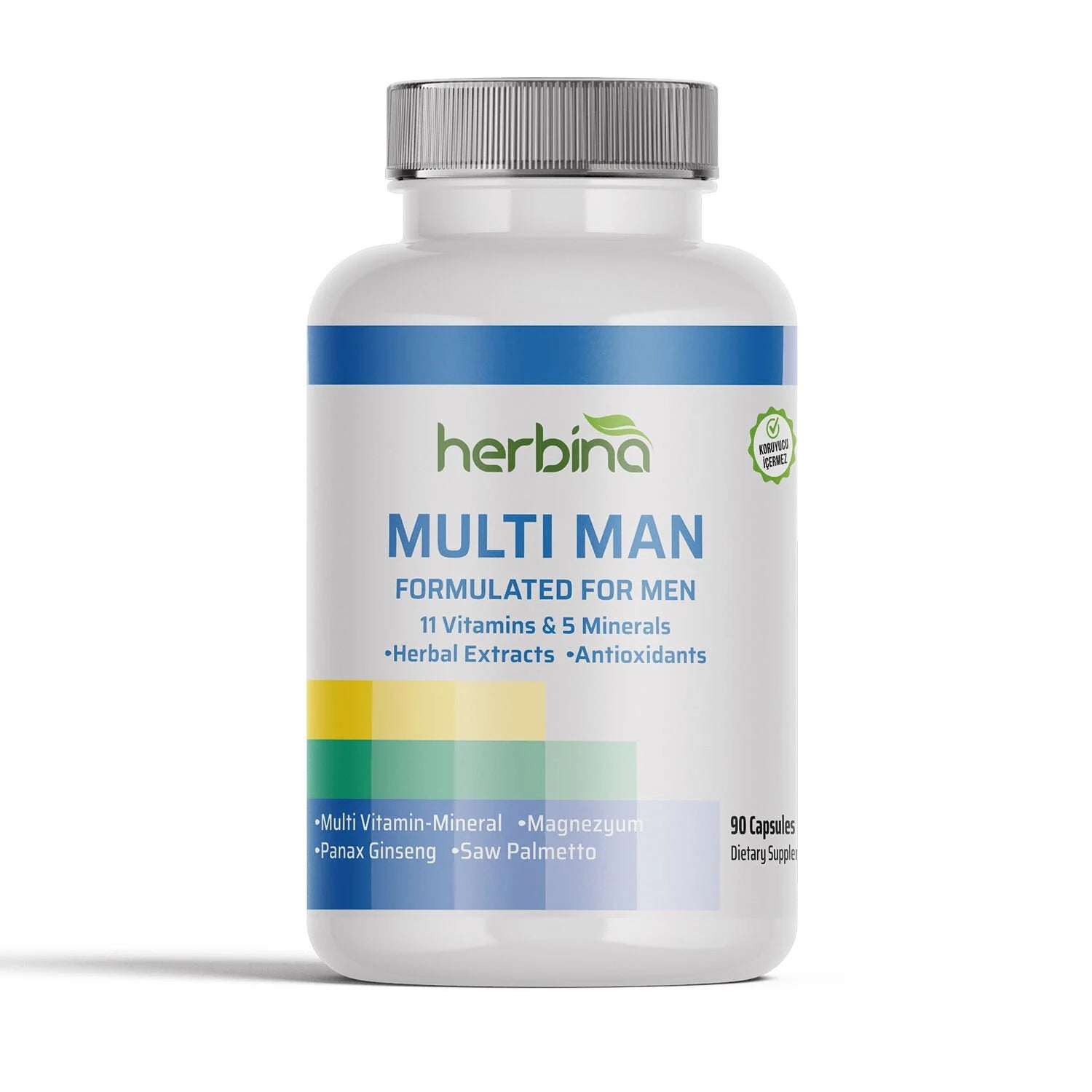 Herbina Multi Man Erkeklere Özel Multivitamin Mineral 90 Kapsül Ürün ana görseli
