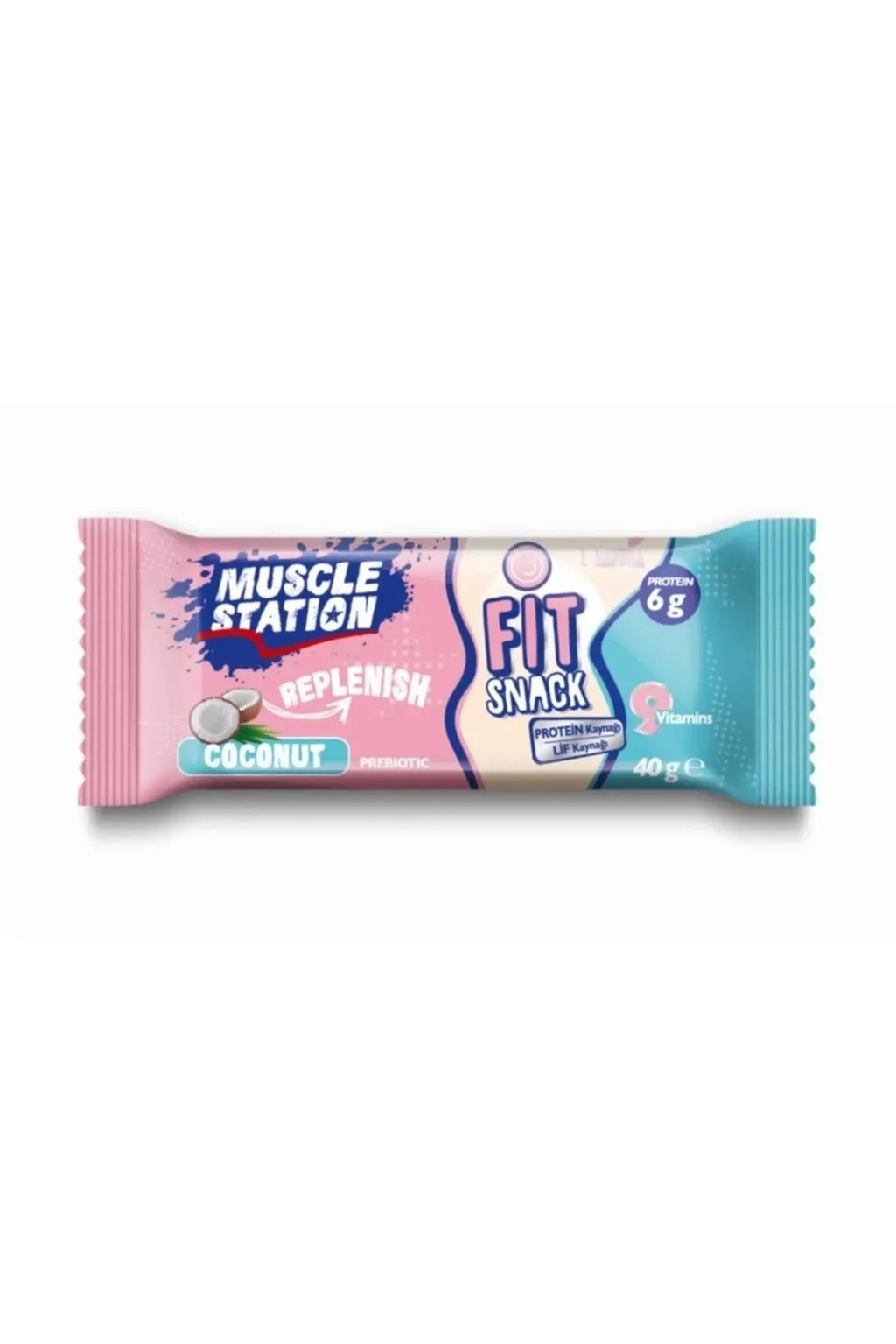 Musclestation Fitsnack Coconut - Vitamin İlaveli Protein Bar