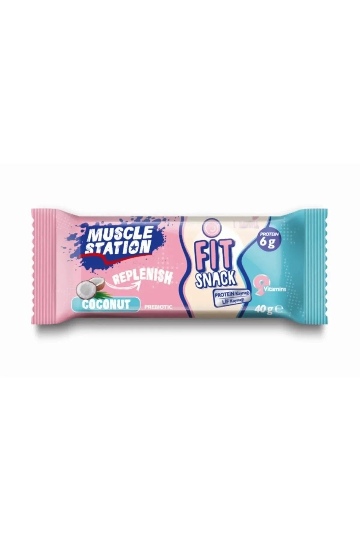 Musclestation Fitsnack Coconut - Vitamin İlaveli Protein Bar Ürün ana görseli