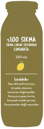 Naren Sıkma %100 Limon Suyundan Limonata - 250ml
