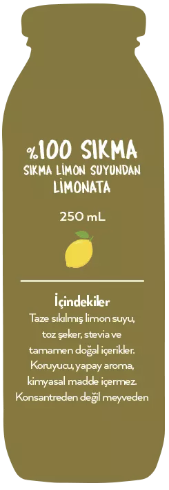 Naren Sıkma %100 Limon Suyundan Limonata - 250ml