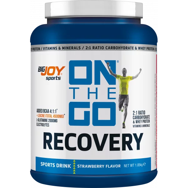 Bigjoy Sports On The Go Recovery Powder 1050g Erdbeere  Hauptbild