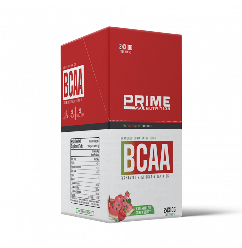 Prime Nutrition BCAA 2:1:1 10g Wassermelonen-Erdbeer-Geschmack (Packung mit 24 Stück) Zweitbild