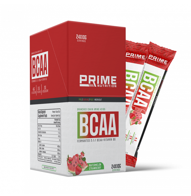 Prime Nutrition BCAA 2:1:1 10g Wassermelonen-Erdbeer-Geschmack (Packung mit 24 Stück) Hauptbild