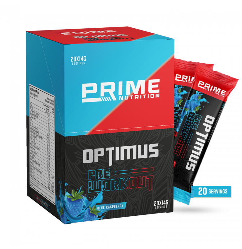 Prime Nutrition Optimus Pre-Workout 14g Ahududu Aromalı (24lü Kutu)