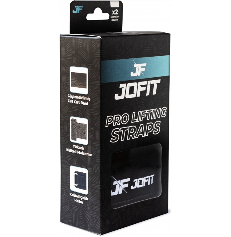 Jofit Pro Lifting Straps Ağırlık Kaldırma Kayışı Siyah Beyaz Ürün ikincil görseli