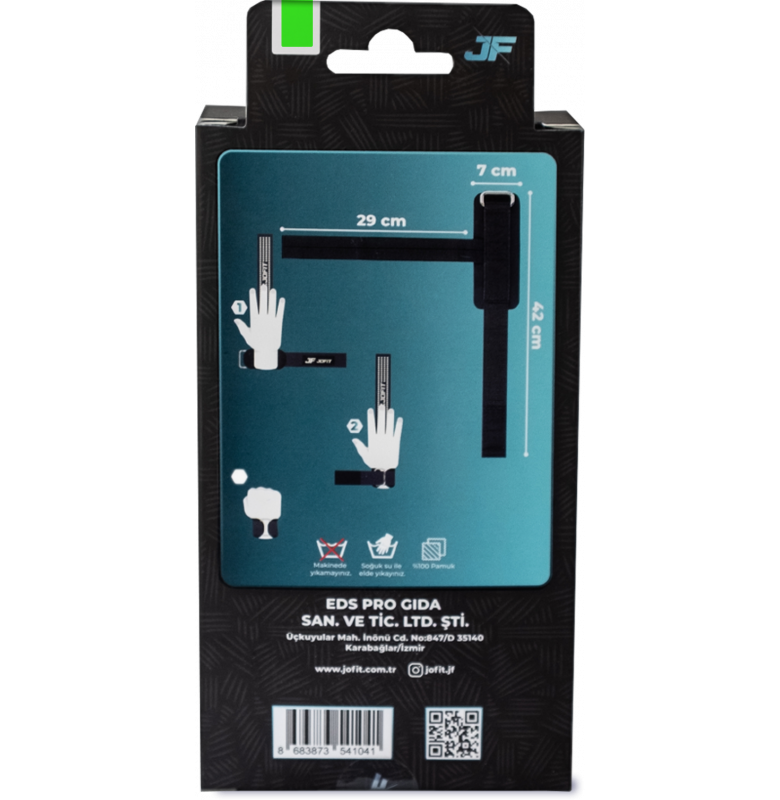 Jofit Pro Lifting Straps Bilek Kayışı Siyah Neon Yeşil