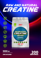 SSN Kreatin 1000g Aromasız 200 Servis Raw and Natural Creatine