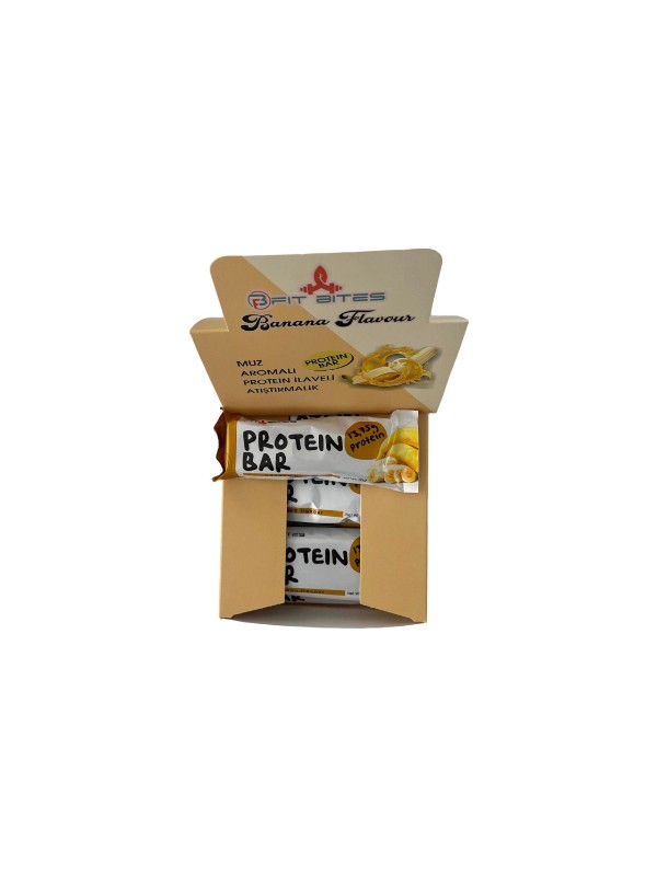 Fit Bites Protein Bar 50g x 12 Adet - Muz Aromali