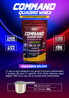 SSN Command Quadro Whey 450g - Muz-Mango Aromalı Protein Tozu (Doypack)