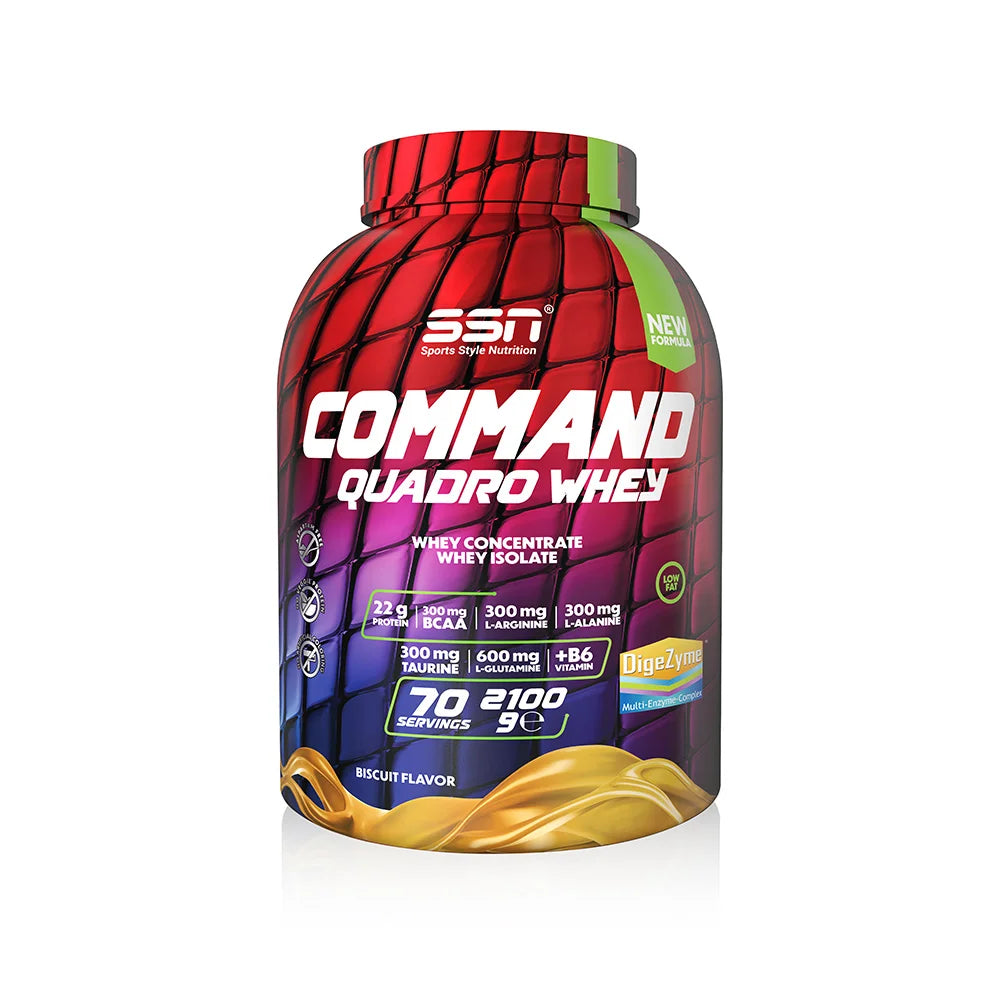 SSN Command Quadro Whey 2100g - Bisküvi Aromalı Protein Tozu