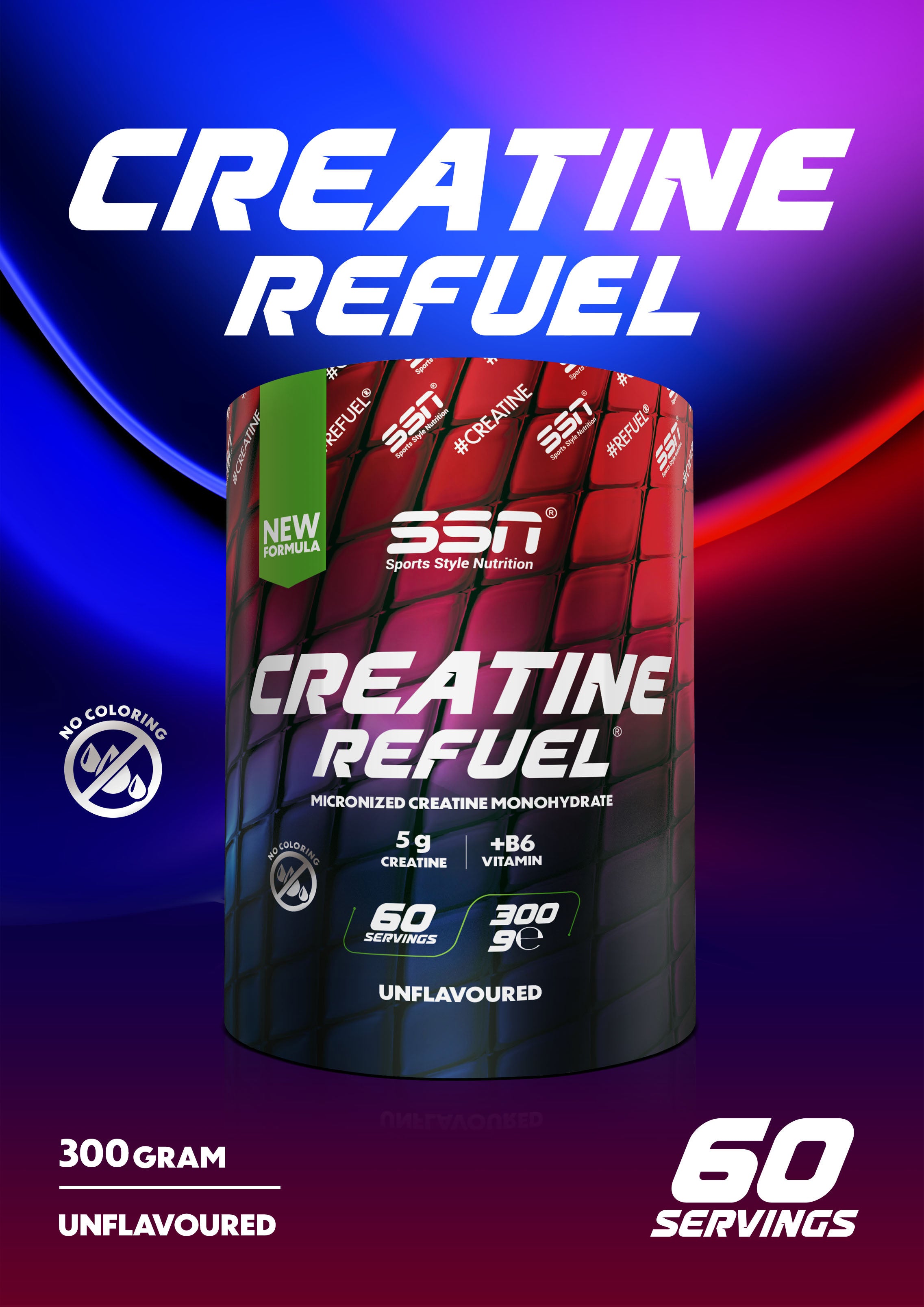 SSN Creatine Refuel 300g Aromasız Kreatin Ürün ikincil görseli