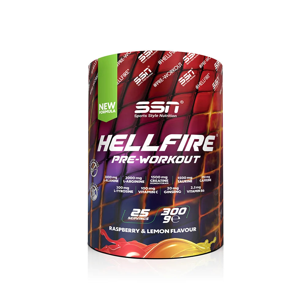 SSN HellFire Pre-Workout 300g - Raspberry Lemon Flavor Main image