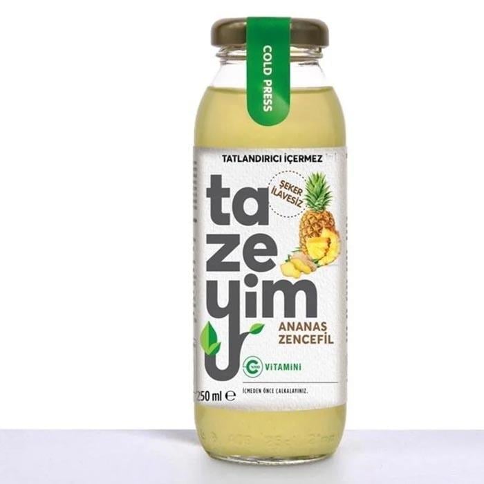 Tazeyim Ananas Zencefil Suyu - 250ml Ürün ana görseli