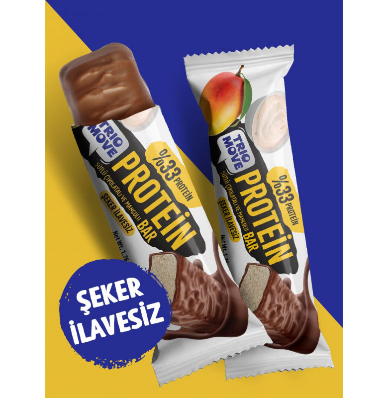 Trio Move %33 Protein Bar Mango 50g - Yüksek Protein (Tekli)