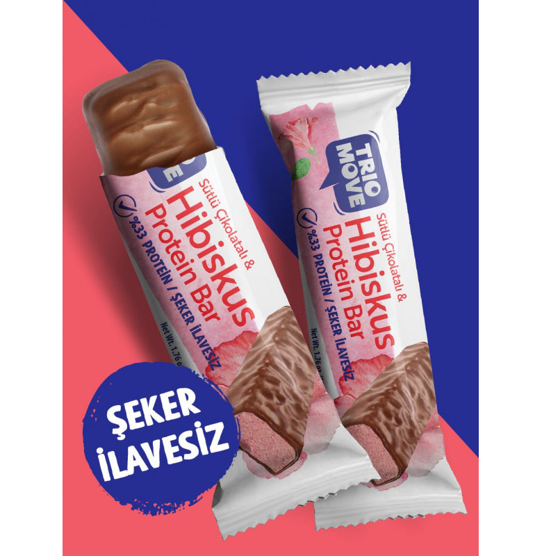 Trio Move %33 Protein Bar Hibiskus 50g - Yüksek Protein (Tekli)
