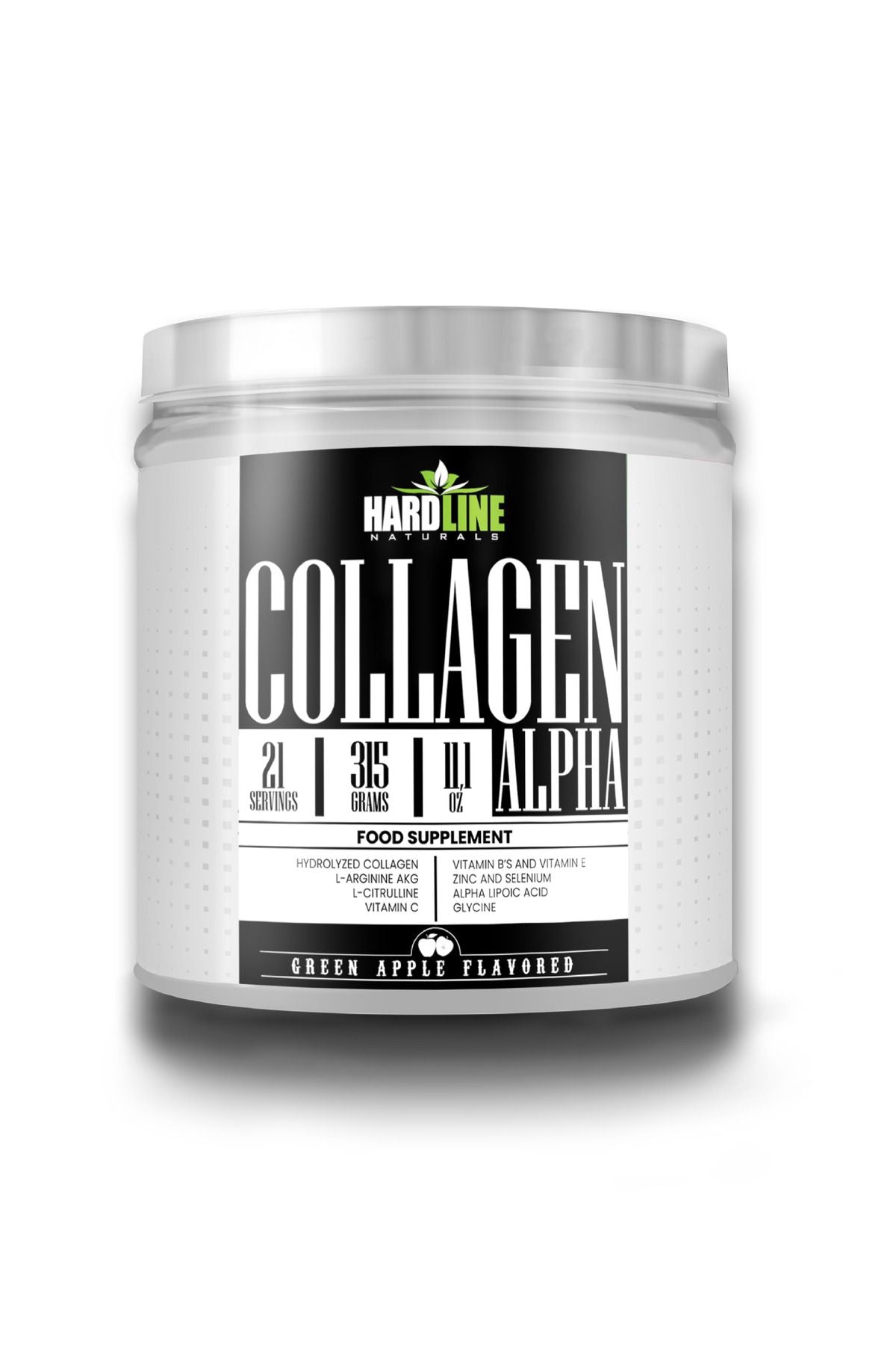 Hardline Naturals Collagen Alpha 315g Yeşil Elma Aromalı Kolajen Ürün ana görseli