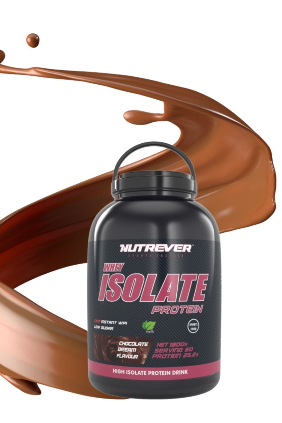 Nutrever Whey Isolate Protein 900 Gramm - Schokolade Zweitbild