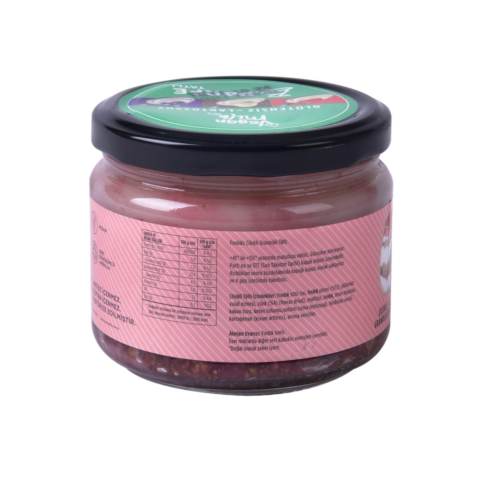 Vegan Milk B.Parfe Çilekli ve Fındıklı 275g - Glutensiz ve Diyet Ürün ikincil görseli