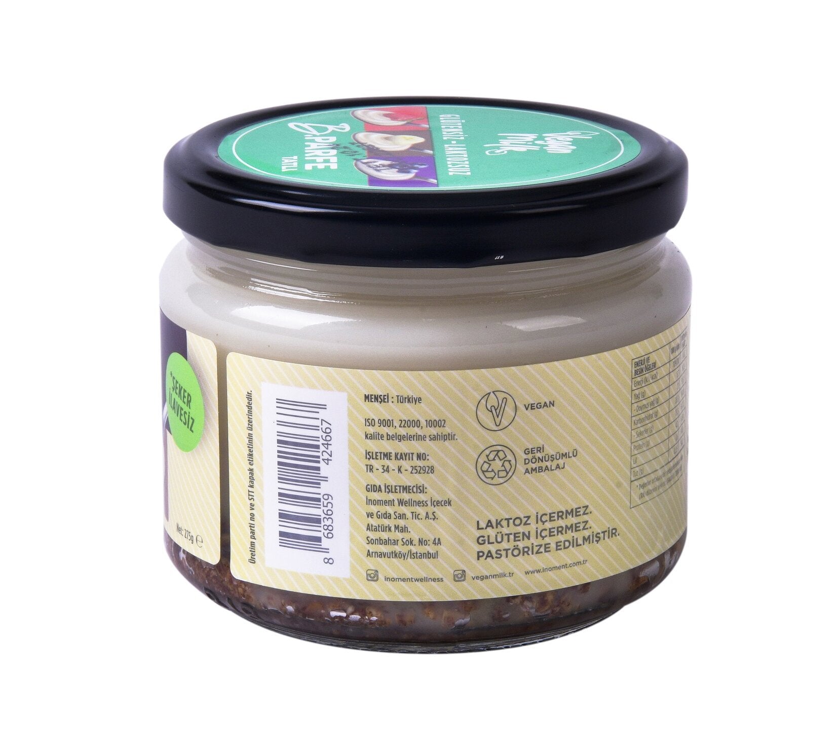Vegan Milk B.Parfe Muzlu ve Fındıklı 275g - Glutensiz ve Diyet