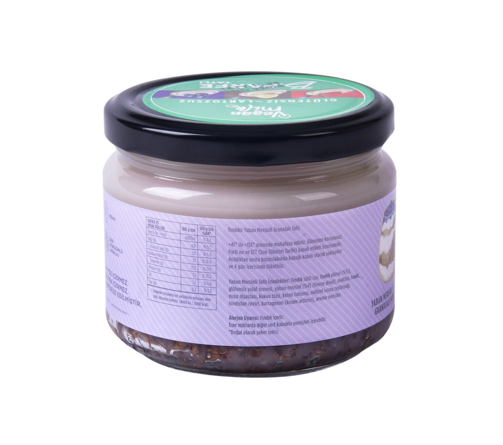 Vegan Milk B.Parfe Yaban Mersinli ve Fındıklı 275g - Glutensiz ve Diyet Ürün ikincil görseli