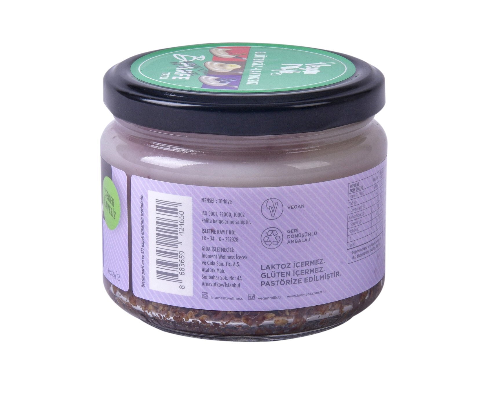 Vegan Milk B.Parfe Yaban Mersinli ve Fındıklı 275g - Glutensiz ve Diyet