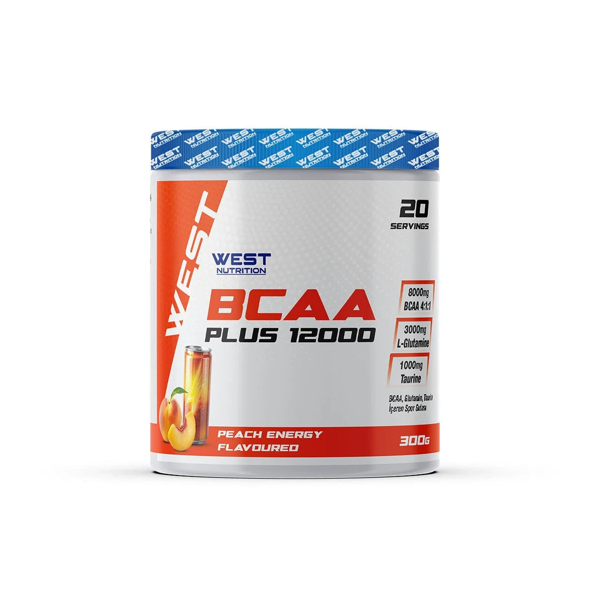 West BCAA Plus 12000 Glutamin Taurin 300g Şeftali Enerji Aromalı Kompleks Amino Ürün ana görseli