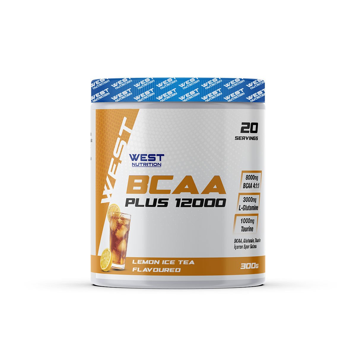 West BCAA Plus 12000 Glutamin Taurin 300g Ice Tea Limon Aromalı Kompleks Amino Ürün ana görseli