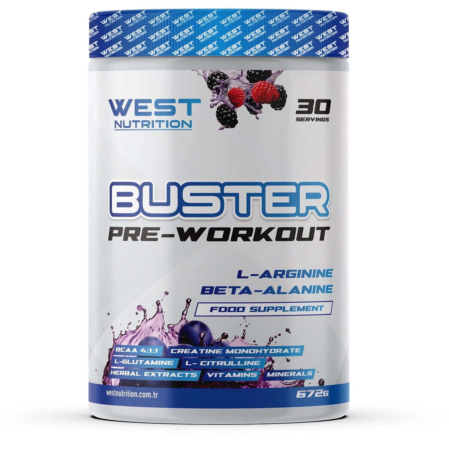 West Buster Preworkout L-Arjinin & Beta- Alanin 672g Orman Meyveleri Aroması