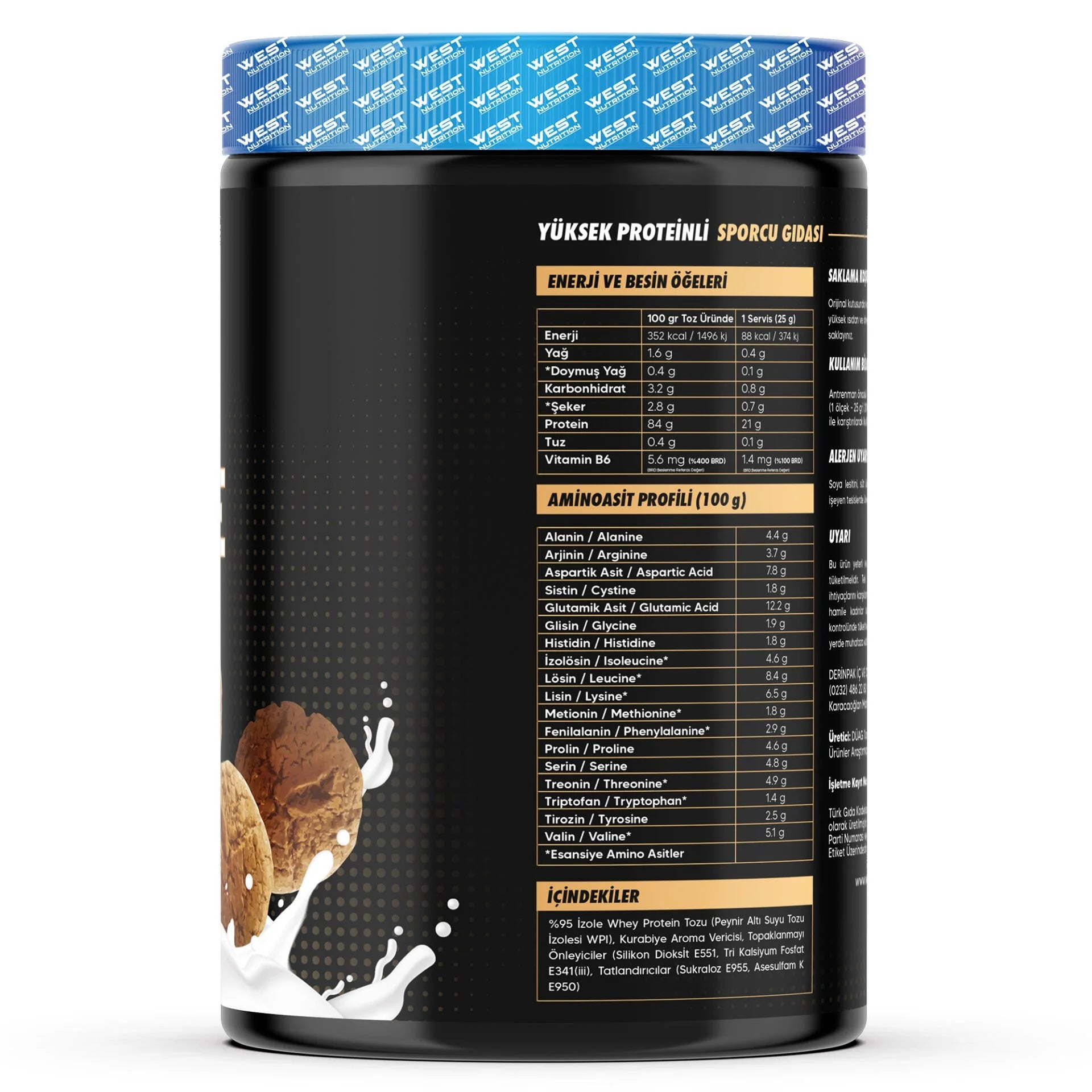 West Whey Isolate Kurabiye Aromalı Whey İzole Protein Tozu Ürün ikincil görseli