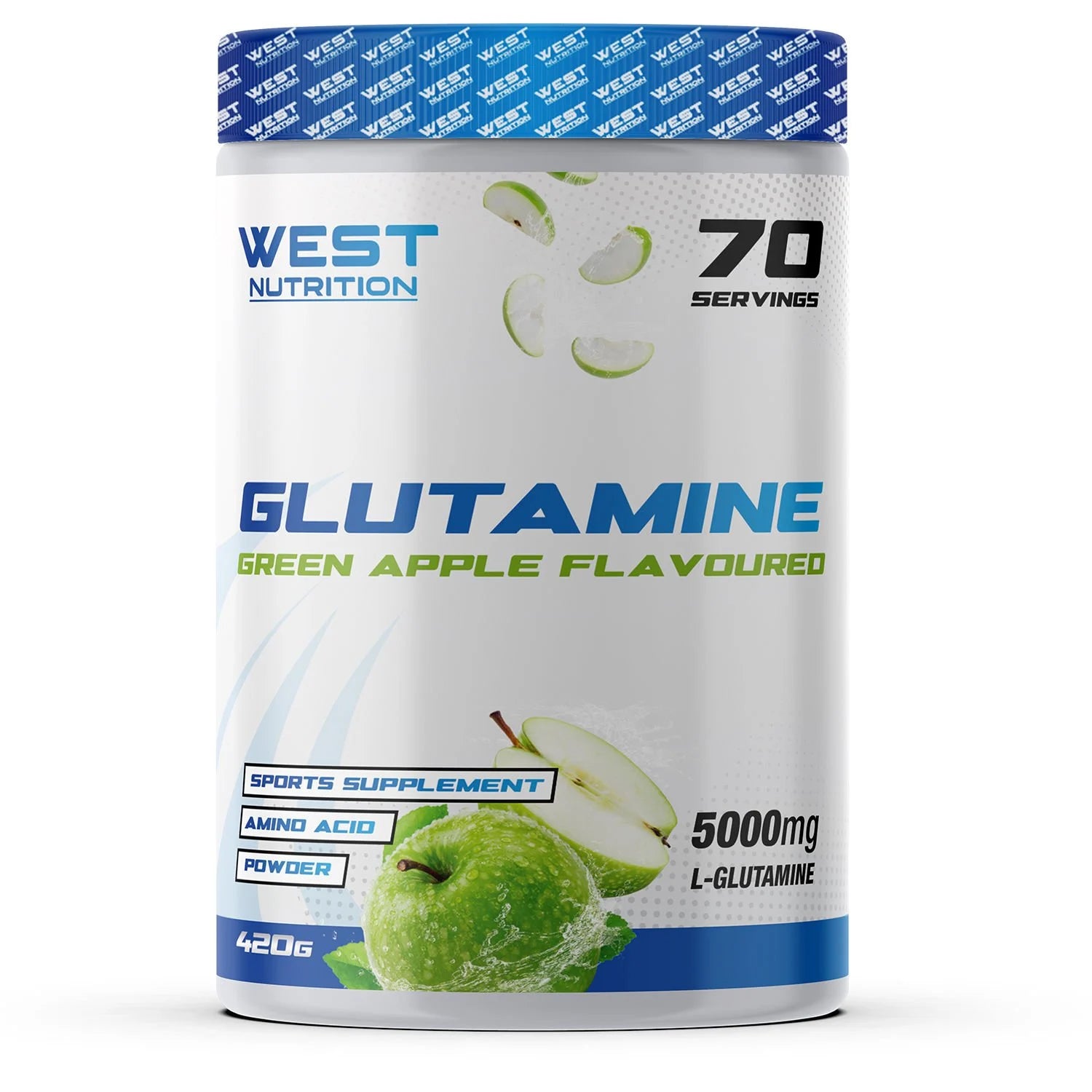 West L-Glutamine 420g Yeşil Elma Aromalı Glutamin Ürün ana görseli
