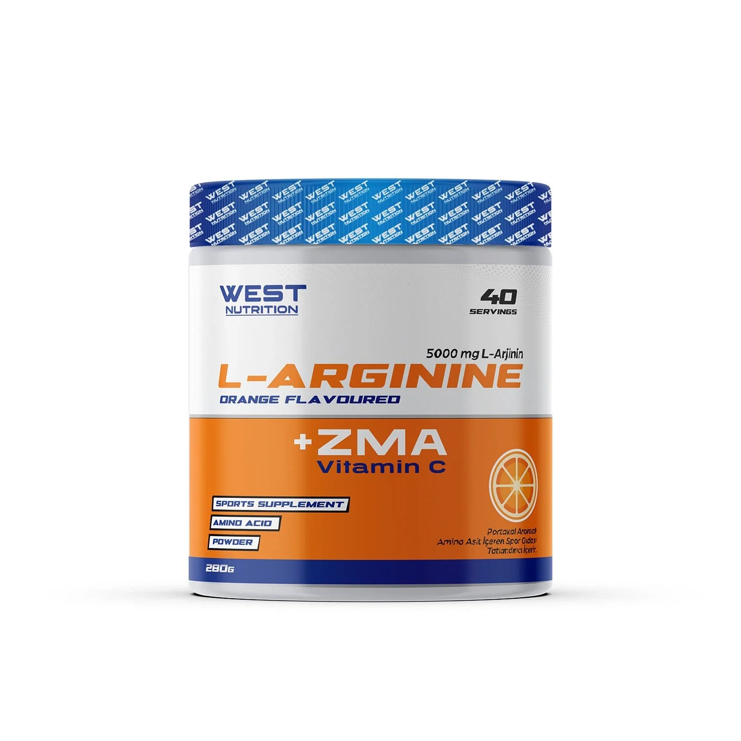 West L-Arjinin ZMA Vitamin C 280g Portakal Aromalı Arginine Ürün ana görseli