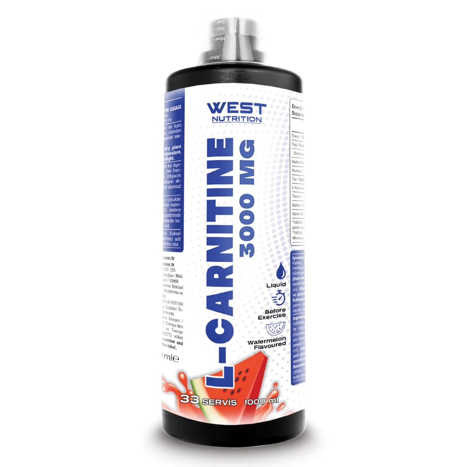 West L-Carnitine Karpuz Aromalı Likit L-Karnitin 1000ml Ürün ana görseli
