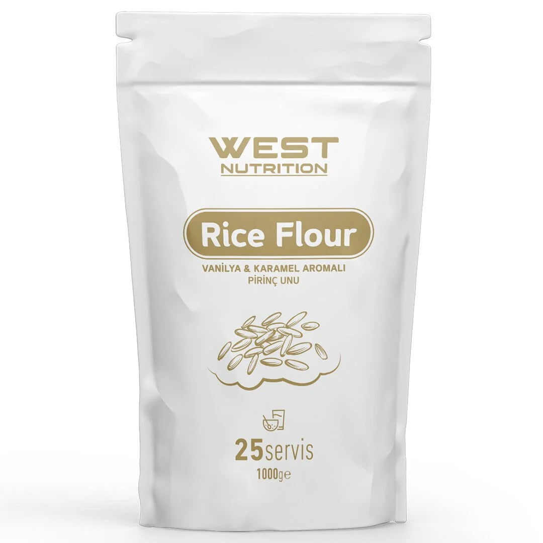 West Rice Flour 1000g Vanilya ve Karamel Aromalı Pirinç Unu Ürün ana görseli