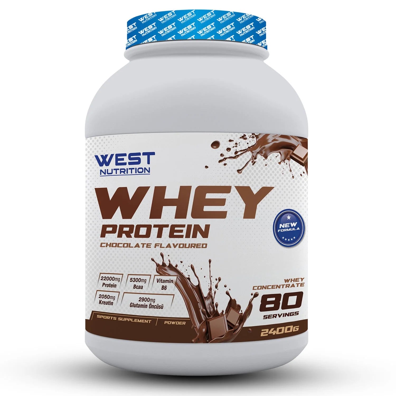 West Whey Protein Tozu 2400g - Çikolata Aromalı